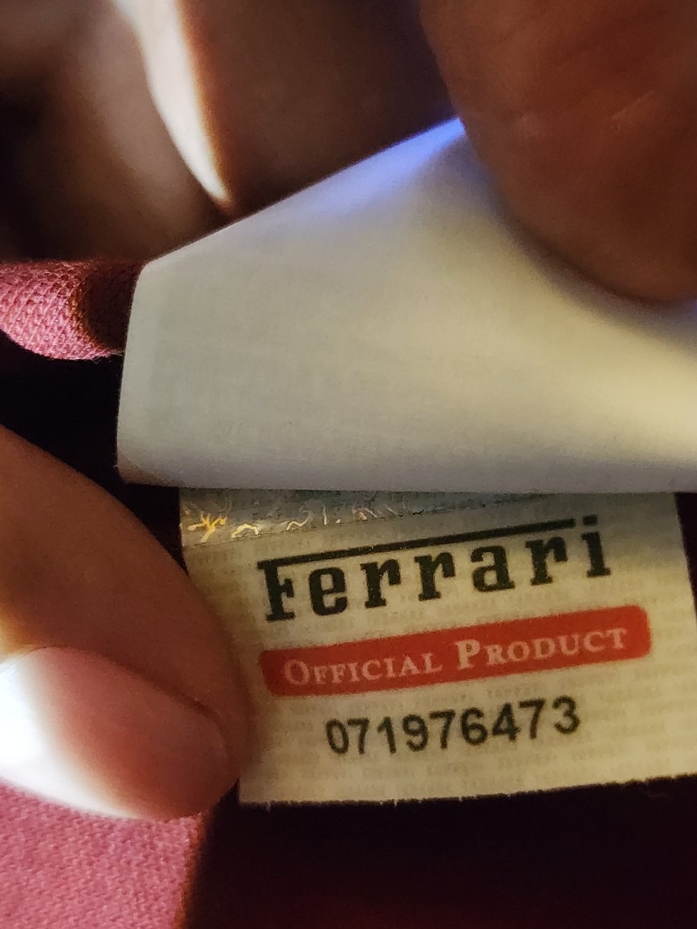 NWT Ferrari Men's Burgundy Crewneck Sweater with Graphic Patches - Picture 9 of 11